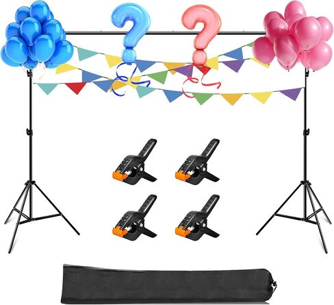 Photo Backdrop Stand, PULUZ Adjustable Photography Backdrop Stand Support Kit 6.56*6.56ft Studio Backdrop Stand with 4 Backdrop Clamps and Carry Bag, Backdrop Stand for Parties, Photoshoot & Wedding in Saudi Arabia