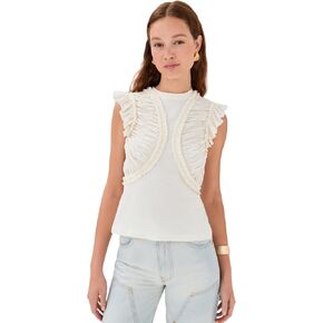 Ulla Johnson Women's Val Sleeveless Ruffled Top in Kuwait