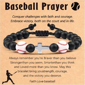 Cross Baseball Basketball Soccer Football Bracelet for Men Boys Birthday Valentine's Day Christmas Gifts in Kuwait