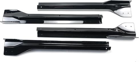 تنانير جانبية مجموعة 4pcs ABS لجيب Grand Cherokee SRT8 WK2 / Trackhawk 2012-2021 امتداد الجانبي الجانبي الخارجي شفة (أسود لامع) in Saudi Arabia