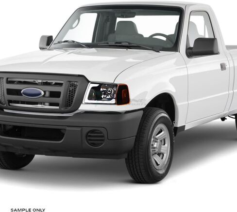 7422448582543 Compatible With 2001-2011 Ford Ranger Switchback Sequential LED Strip Bar Black Housing Headlights With Signal Corner Lamps Amber Reflector 4-Pieces Design in Saudi Arabia