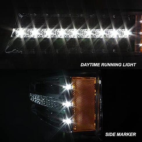 AKKON - For 2003-2006 Chevy Silverado Avalanche 1500 2500 3500 Amber Black LED Bumper Turn Signal Lights Pair in Saudi Arabia