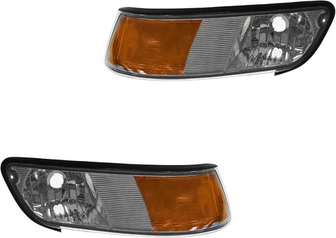TRQ Driver & Passenger Side Corner Light Set Compatible with 1998-2002 Mercury Grand Marquis FO2550124 FO2551124 in Saudi Arabia