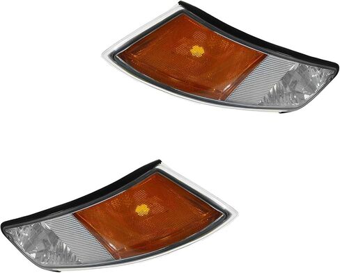 TRQ Driver & Passenger Side Corner Light Set Compatible with 1998-2002 Mercury Grand Marquis FO2550124 FO2551124 in Saudi Arabia