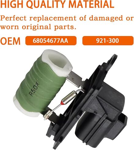 68054677AA Engine Cooling Radiator Fan Resistor Right for Dodge Grand Caravan 2008-2020, Journey 2009-2020, for Chrysler Town & Country 2008-2016. Replaces# 921-300, 68054677AA in Saudi Arabia