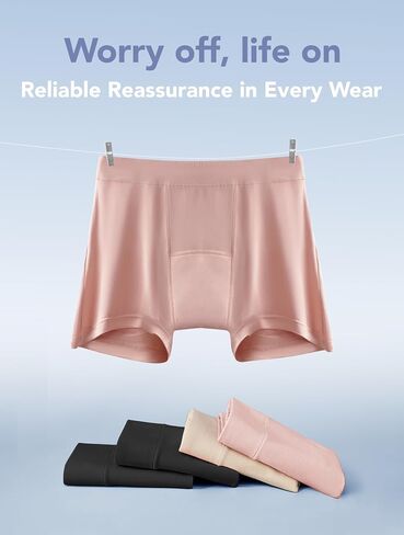 TIICHOO Incontinence Underwear for Women Washable Leak Proof Boxers Bladder Protective Boyshorts 5 Pack in Saudi Arabia