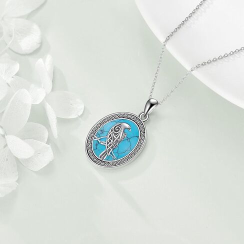 AXOMY Phoenix Necklace for Women 925 Sterling Silver Black Onyx Phoenix Pendant Necklace Phoenix Jewelry Gifts for Her in Kuwait