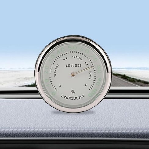 Dashboard Clock Stick on | Car Temperature Humidity Meter - Automotive Vent Clocks for Outdoor Camping RVs Vehicles Boats Home in Saudi Arabia