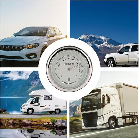 Dashboard Clock Stick on | Car Temperature Humidity Meter - Automotive Vent Clocks for Outdoor Camping RVs Vehicles Boats Home in Saudi Arabia