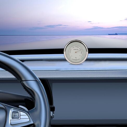 Dashboard Clock Stick on | Car Temperature Humidity Meter - Automotive Vent Clocks for Outdoor Camping RVs Vehicles Boats Home in Saudi Arabia