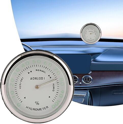 Dashboard Clock Stick on | Car Temperature Humidity Meter - Automotive Vent Clocks for Outdoor Camping RVs Vehicles Boats Home in Saudi Arabia