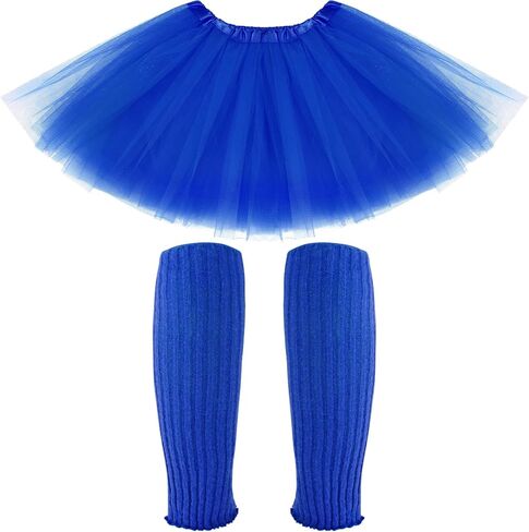 Short Tutu Skirt Leg Warmers Knit Long Socks for Women Adult 80s 90s Party Costume Accessories Halloween in Saudi Arabia