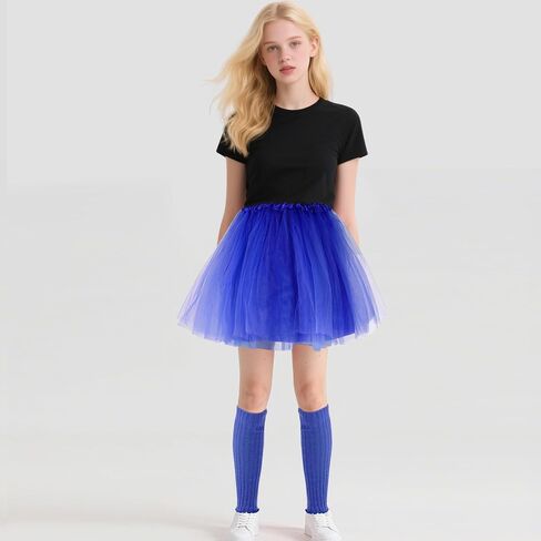 Short Tutu Skirt Leg Warmers Knit Long Socks for Women Adult 80s 90s Party Costume Accessories Halloween in Saudi Arabia