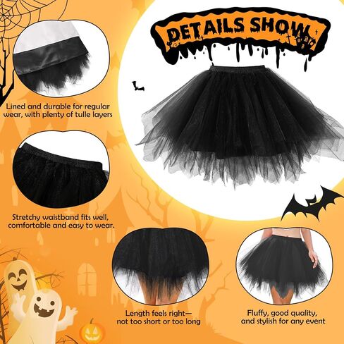 Zando Tutu for Women Adults 50s Vintage Ballet Bubble Skirt Halloween Costume Cosplay Puffy Tulle Petticoat Skirt Party in Saudi Arabia