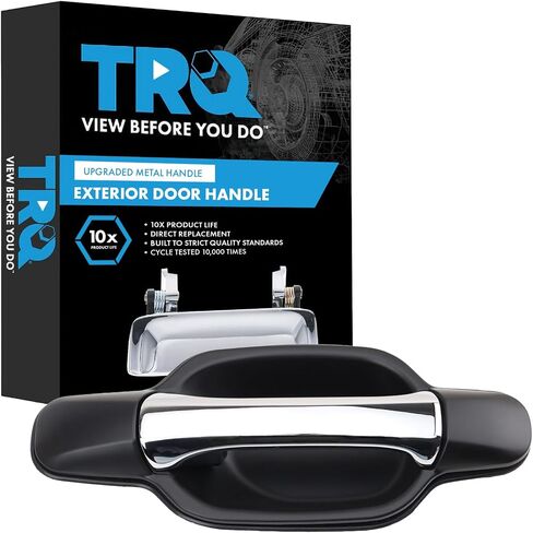 TRQ Side Side Side Door Door Handle Black & Chrome متوافق مع 2004-2012 Chevrolet Colorado GMC Canyon 2006 ISUZU I-280 2007-2008 I-290 I-350 I-370 in Saudi Arabia