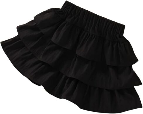 تنانير الفتيات الصغيرات مع شورتات تحتها ، تنانير سكوتر كشكش من 3 طبقات للفتيات in Kuwait