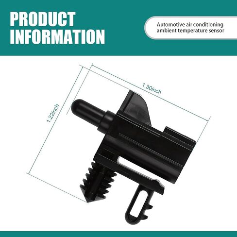 مستشعر درجة حرارة الهواء المحيط ، 1.3 "× 1.22" مستشعر درجة الحرارة الخارجية الأصلي البديل الأصلي OEM #AU5Z12A647B ، متوافق مع فورد لينكولن (أسود) in Saudi Arabia