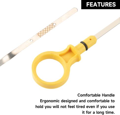 Engine Oil Dipstick - Compatible for Ford Fusion S, SE 2.5L L4 - Gas 2013-2016 | Stainless Steel & Yellow ABS Handle | Replaces CV6Z6750A in Saudi Arabia