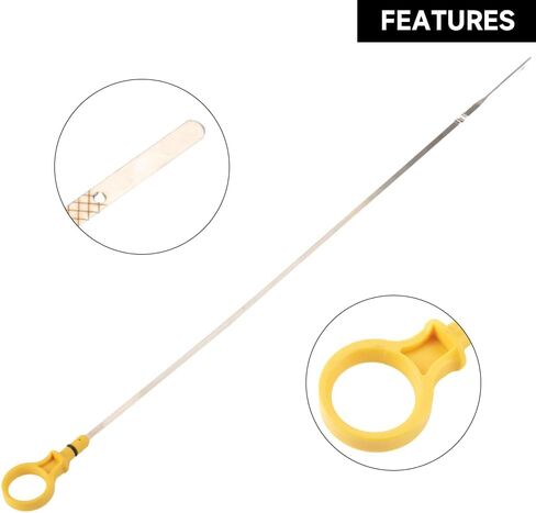Engine Oil Dipstick - Compatible for Ford Fusion S, SE 2.5L L4 - Gas 2013-2016 | Stainless Steel & Yellow ABS Handle | Replaces CV6Z6750A in Saudi Arabia