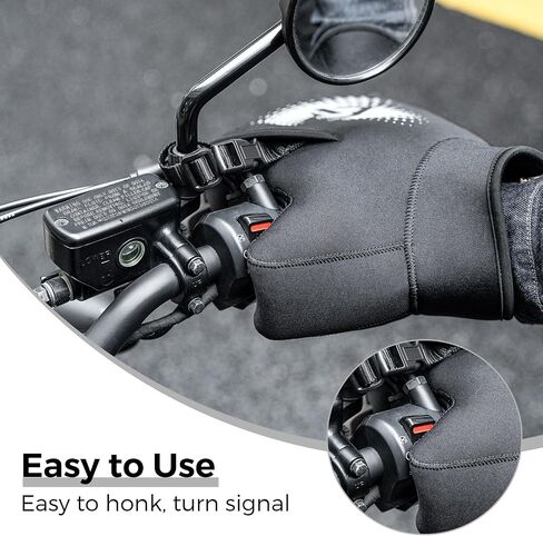 ROCKBROS Motorcycle Mittens - Cold Weather Windproof Handlebar Warmer for Men (1 Pair/ 2 pcs) in Saudi Arabia