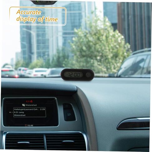 Tidtaleo Mini Digital Clock Backlight و Terfture Display Free Bathard Clock للسيارات تصميم مضغوط لسهولة المشاهدة في السيارات in Kuwait