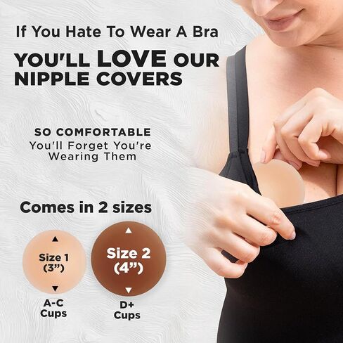 Nipple Covers for Women - Reusable Silicone Nipple Covers, Invisible Adhesive Pasties, Sticky Bra Inserts with Travel Case in Saudi Arabia