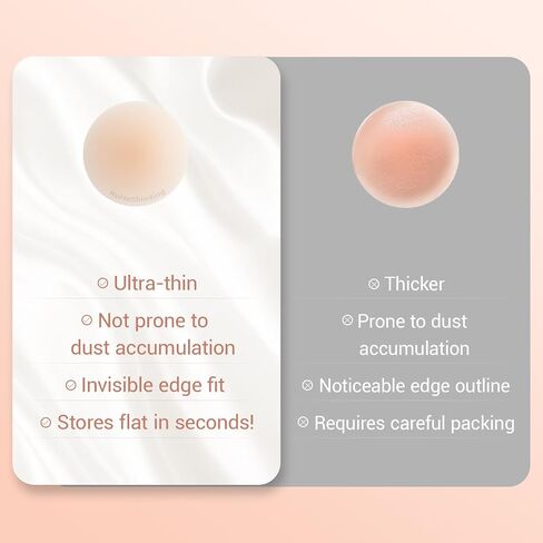 2 Pairs Nipple Covers Reusable Sticky Pasties, Ultra Thin Invisible Seamless nipple pasties for Women Dress in Saudi Arabia