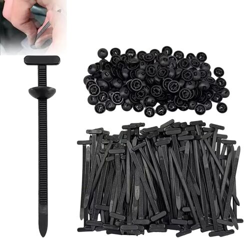 100pcs مقاطع zip zip zip التعادل ، دبوس الدبوس والكابلات النايلون الهجينة لمهد السيارة ، بطانة الحاجز ، تقليم الأبواب ، درع البقع. in Kuwait