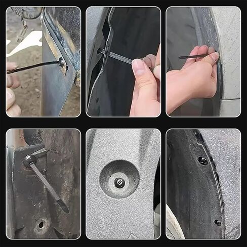 100pcs مقاطع zip zip zip التعادل ، دبوس الدبوس والكابلات النايلون الهجينة لمهد السيارة ، بطانة الحاجز ، تقليم الأبواب ، درع البقع. in Kuwait