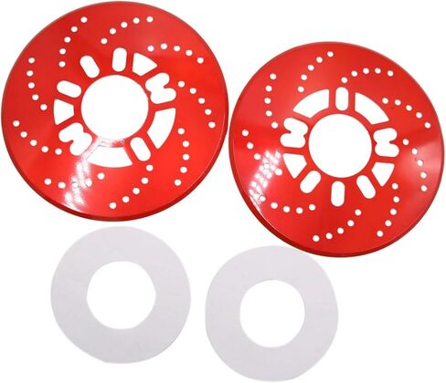2 Pcs Red Metal Disc Brake Racing Cover Decoration for Car Automotive Automotive Parts in Saudi Arabia