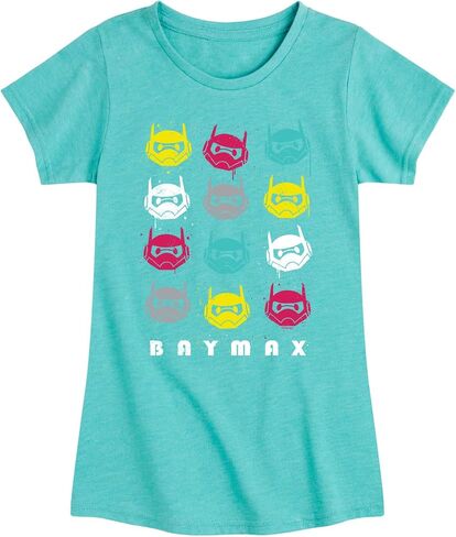 Disney - Big Hero 6 - Baymax Grid - Toddler and Youth Girls Short Sleeve Graphic T-Shirt in Saudi Arabia