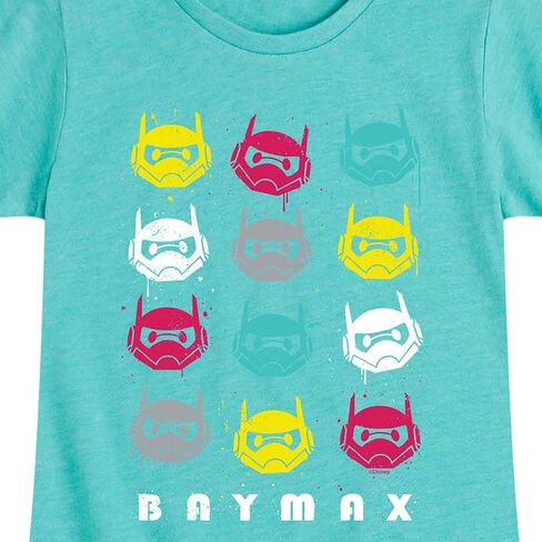 Disney - Big Hero 6 - Baymax Grid - Toddler and Youth Girls Short Sleeve Graphic T-Shirt in Saudi Arabia
