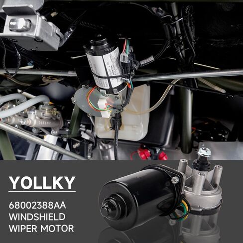 5 Pin Front Windshield Wiper Motor Compatible with Jeep Wrangler 2007-2016, Wrangler JK 2018, Sport Utility - Direct Fit Installation 55077859AC/68002388AA in Saudi Arabia