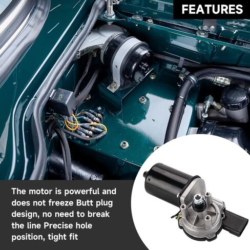 5 Pin Front Windshield Wiper Motor Compatible with Jeep Wrangler 2007-2016, Wrangler JK 2018, Sport Utility - Direct Fit Installation 55077859AC/68002388AA in Saudi Arabia