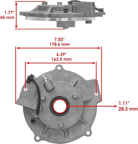Caltric Front Differential Output Cover Compatible with Polaris Sportsman X2 500 800 2007 2008 2009 / Sportsman 700 2008 in Saudi Arabia