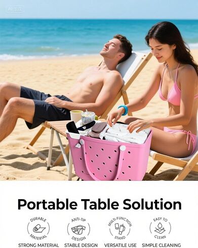 Bogg Bag Topper Tray Accessory Fits Medium, Bitty & Large Sizes Phone Holder, Divider & Organizer for Bogg Tote Bags（White） in Saudi Arabia