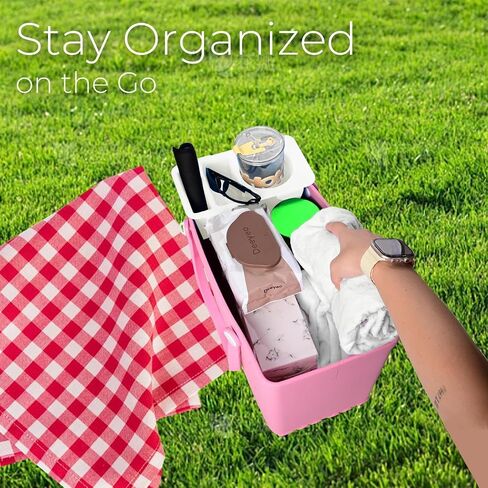 Bogg Bag Topper Tray Accessory Fits Medium, Bitty & Large Sizes Phone Holder, Divider & Organizer for Bogg Tote Bags（White） in Saudi Arabia
