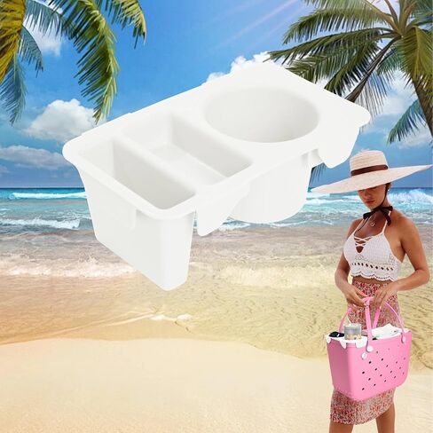 Bogg Bag Topper Tray Accessory Fits Medium, Bitty & Large Sizes Phone Holder, Divider & Organizer for Bogg Tote Bags（White） in Saudi Arabia