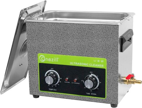 منظف ​​المجوهرات بالموجات فوق الصوتية ONEZILI 3L 0.8gal 120 وات منظف المجوهرات بالموجات فوق الصوتية مع سخان ومؤقت لأجزاء الأدوات ساعة المكربن ​​نظارات أسنان عملة in Kuwait