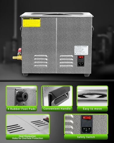 منظف ​​المجوهرات بالموجات فوق الصوتية ONEZILI 3L 0.8gal 120 وات منظف المجوهرات بالموجات فوق الصوتية مع سخان ومؤقت لأجزاء الأدوات ساعة المكربن ​​نظارات أسنان عملة in Kuwait