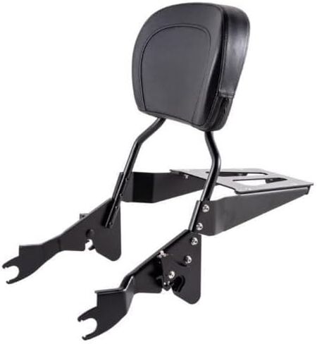 مسند Sissy Bar Passenger Budge لـ Harley Davidson Touring Road King Street Road Glide Glide Electra Glide (Gloss Black-One-Biece ، Touring 2009-2023) in Kuwait