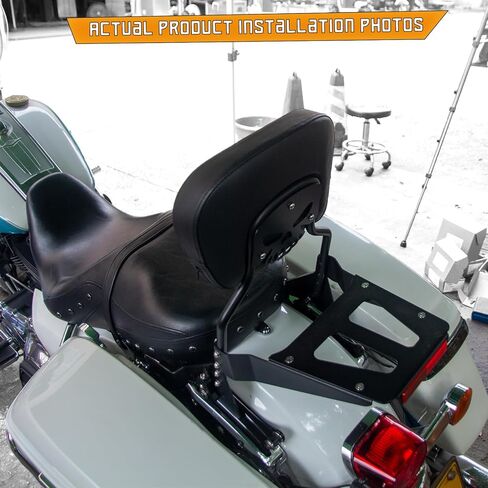 مسند Sissy Bar Passenger Budge لـ Harley Davidson Touring Road King Street Road Glide Glide Electra Glide (Gloss Black-One-Biece ، Touring 2009-2023) in Kuwait
