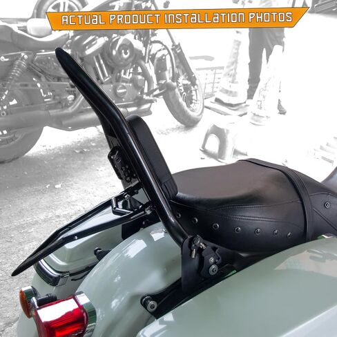 مسند Sissy Bar Passenger Budge لـ Harley Davidson Touring Road King Street Road Glide Glide Electra Glide (Gloss Black-One-Biece ، Touring 2009-2023) in Kuwait