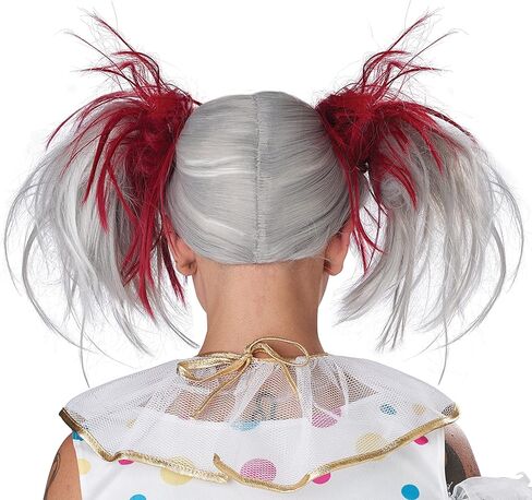 California Costumes Adult Red Glow in The Dark Punk Pigtails Halloween Wig in Saudi Arabia