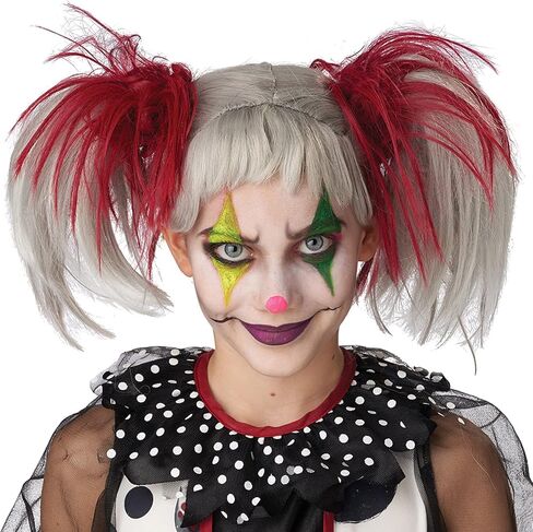California Costumes Adult Red Glow in The Dark Punk Pigtails Halloween Wig in Saudi Arabia