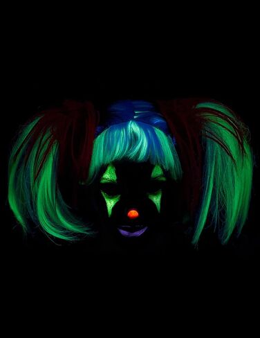 California Costumes Adult Red Glow in The Dark Punk Pigtails Halloween Wig in Saudi Arabia