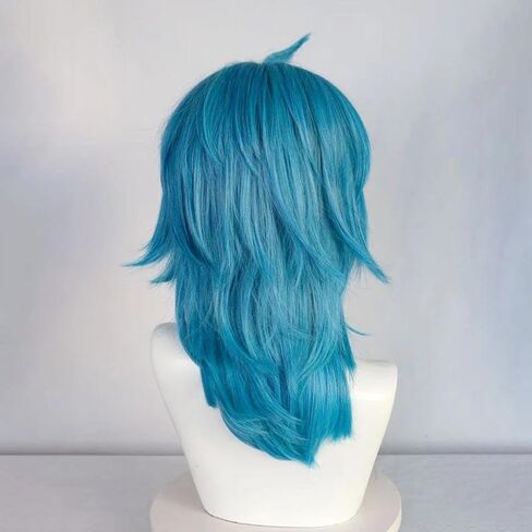 Sally Cosplay Wig with Mask Short Wavy Layered Cosplay Wig for Women Anime Character Outfit for Halloween Costume Party Wigs in Kuwait