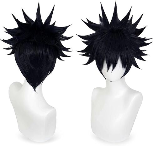 Silver Anime Cosplay Halloween Wig: Men Silver Silver Cosplay شعر مستعار + 2 أغطية شعر ، شعر مستعار قصير اصطناعي مع الانفجارات ، عيد الهالوين وعيد الميلاد أحداث أنيمي تصفيفة الشعر للرجال والمراهقين in Kuwait