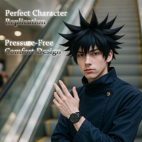 Silver Anime Cosplay Halloween Wig: Men Silver Silver Cosplay شعر مستعار + 2 أغطية شعر ، شعر مستعار قصير اصطناعي مع الانفجارات ، عيد الهالوين وعيد الميلاد أحداث أنيمي تصفيفة الشعر للرجال والمراهقين in Kuwait