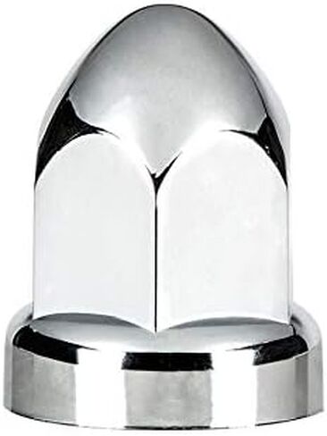 United Pacific 10049CB - مجموعة غلاف الجوز العجلة - 33 مم × 2 3/4 "غطاء جوز رصاصة بلاستيكي Chrome - Push -On (60 حزمة) in Saudi Arabia